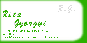 rita gyorgyi business card